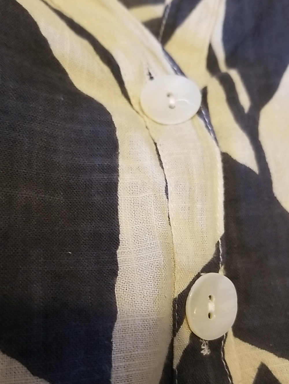 Dolma Navy Beige Tunic Georgia Bailey Cotton Dress Above Knee Pockets - Picture 14 of 14